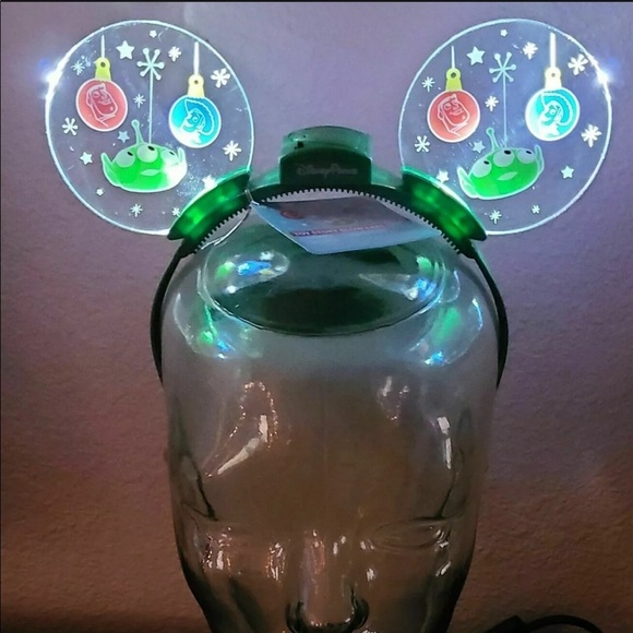 New Toy Story Holiday Christmas Glow Light Up Ears Headband Disney Park Retired! - Picture 2 of 2